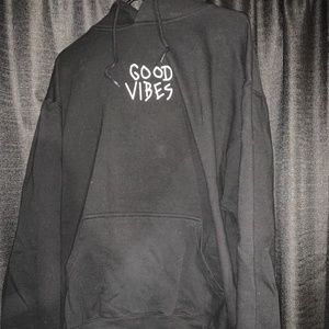 Black "Good Vibes" Unisex Hoodie